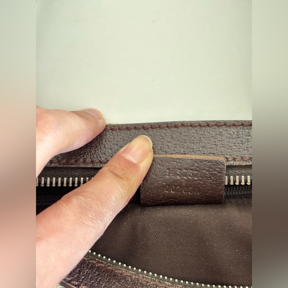AUTHENTIC GUCCI GG Brown Monogram Canvas Bag Vintage Y2K - Picture 9 of 12
